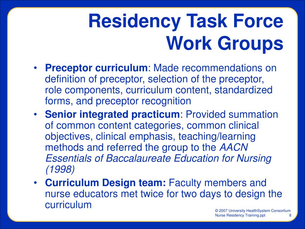 PPT UHC/AACN Nurse Residency Program PowerPoint Presentation ID347010