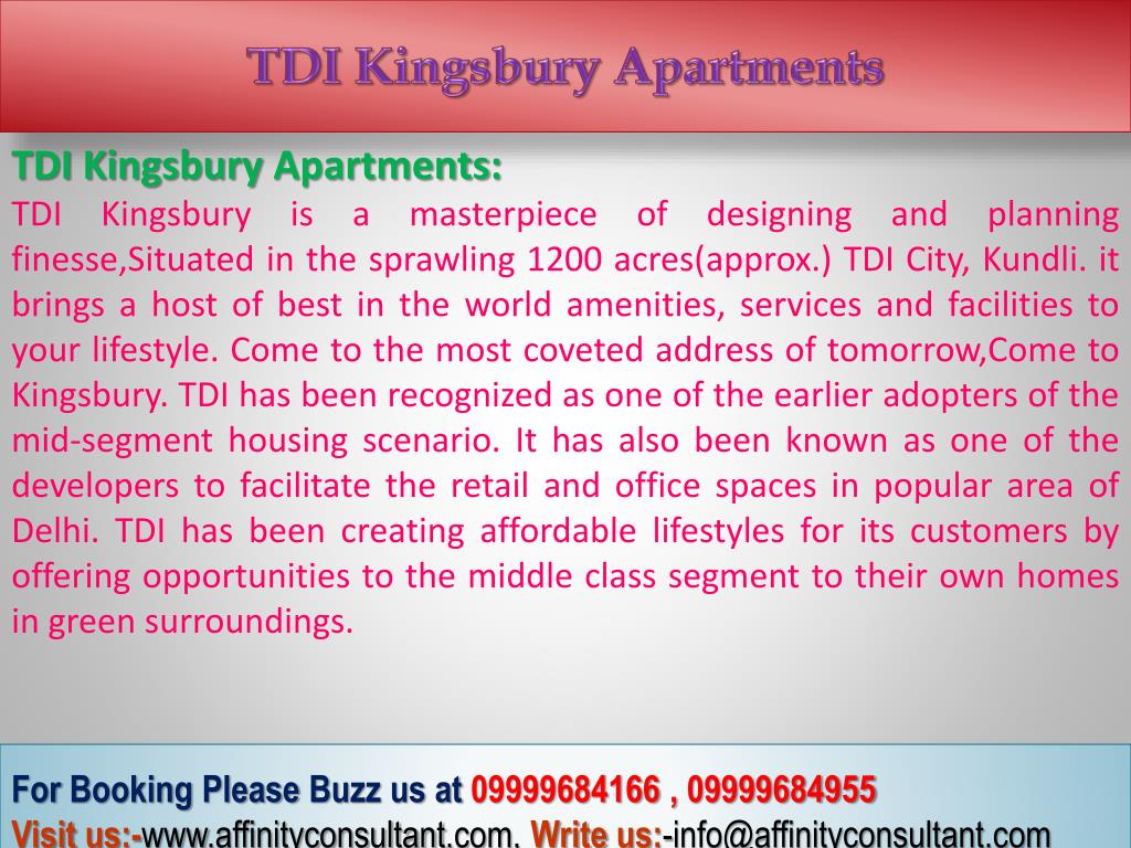 PPT Sell Kingsbury Kundli Apartments 09999684166 PowerPoint