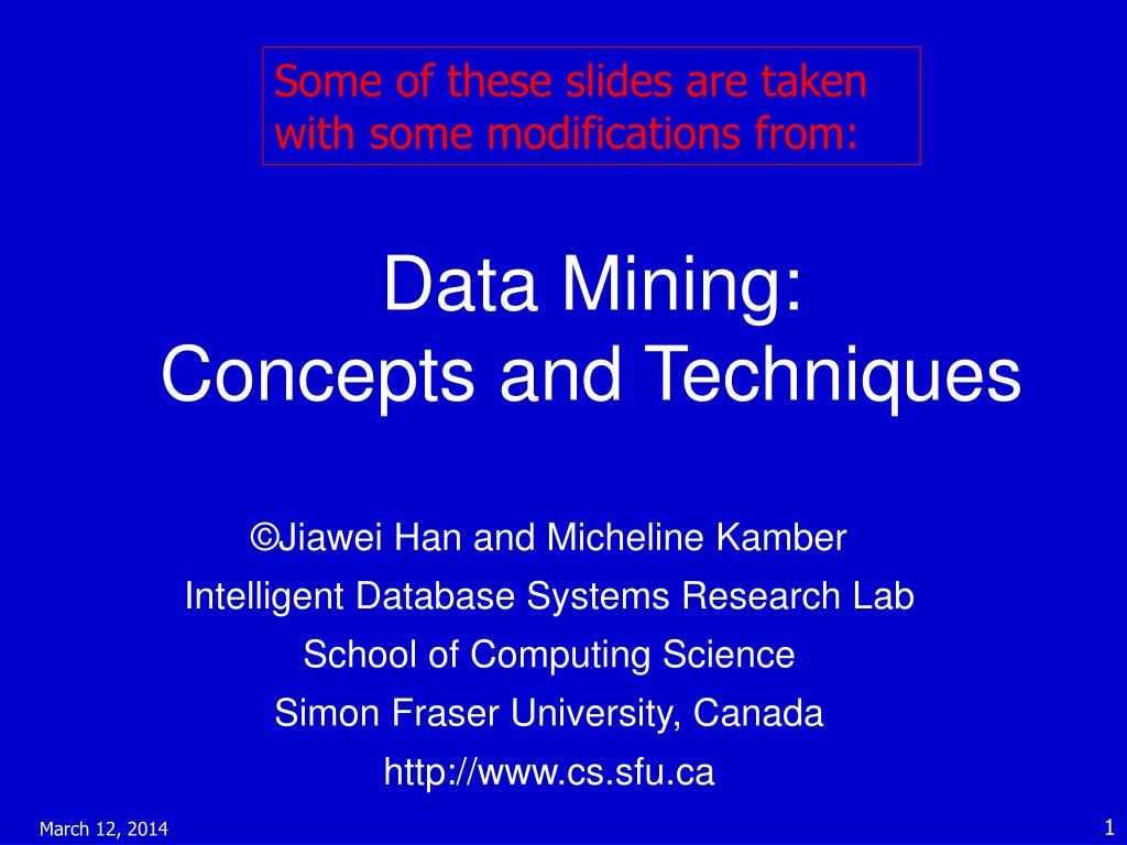 PPT Data Mining Concepts and Techniques PowerPoint Presentation