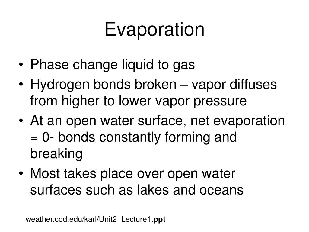 PPT Evaporation, Transpiration,Sublimation PowerPoint Presentation