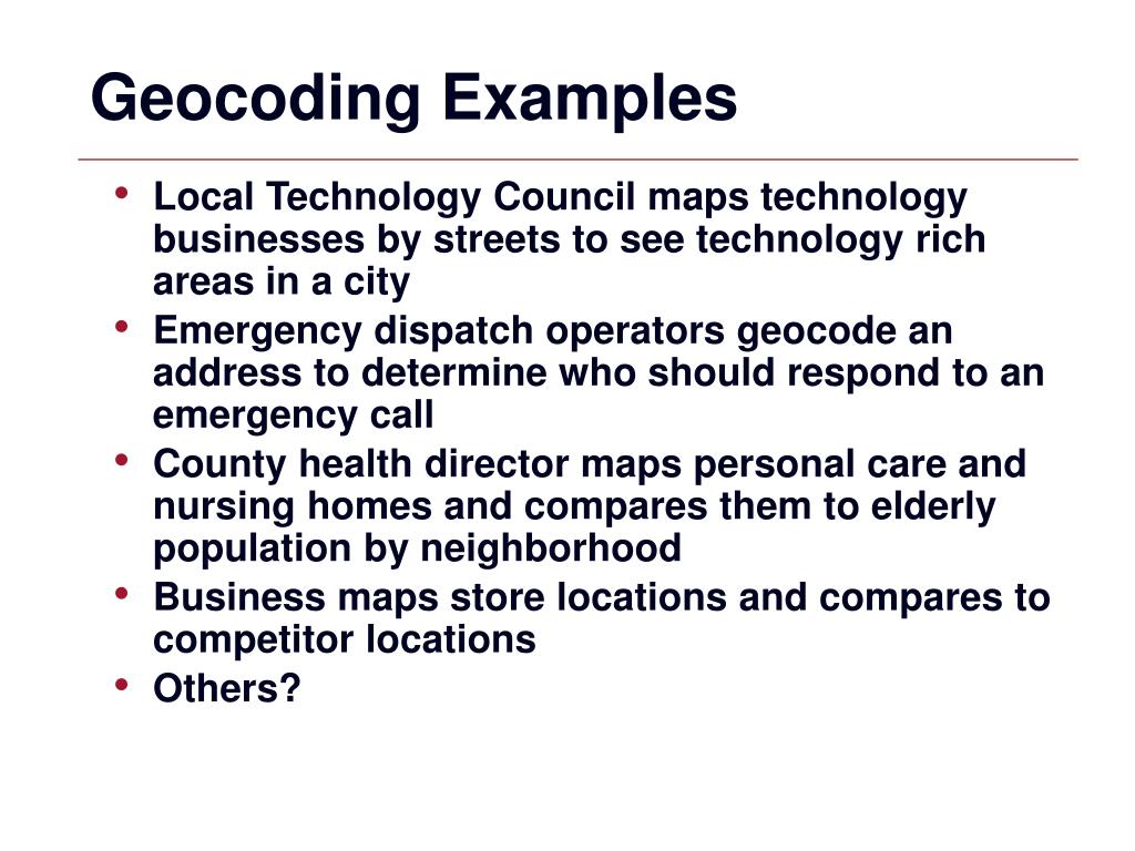 PPT GIS Lecture 7 Geocoding PowerPoint Presentation, free download
