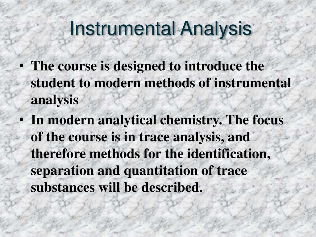 PPT Instrumental Analysis PowerPoint Presentation, free download ID