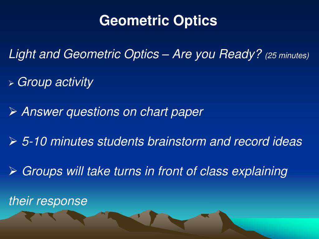 PPT Geometric Optics PowerPoint Presentation, free download ID355054