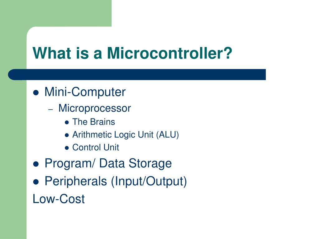 PPT Microcontrollers PowerPoint Presentation, free download ID35676