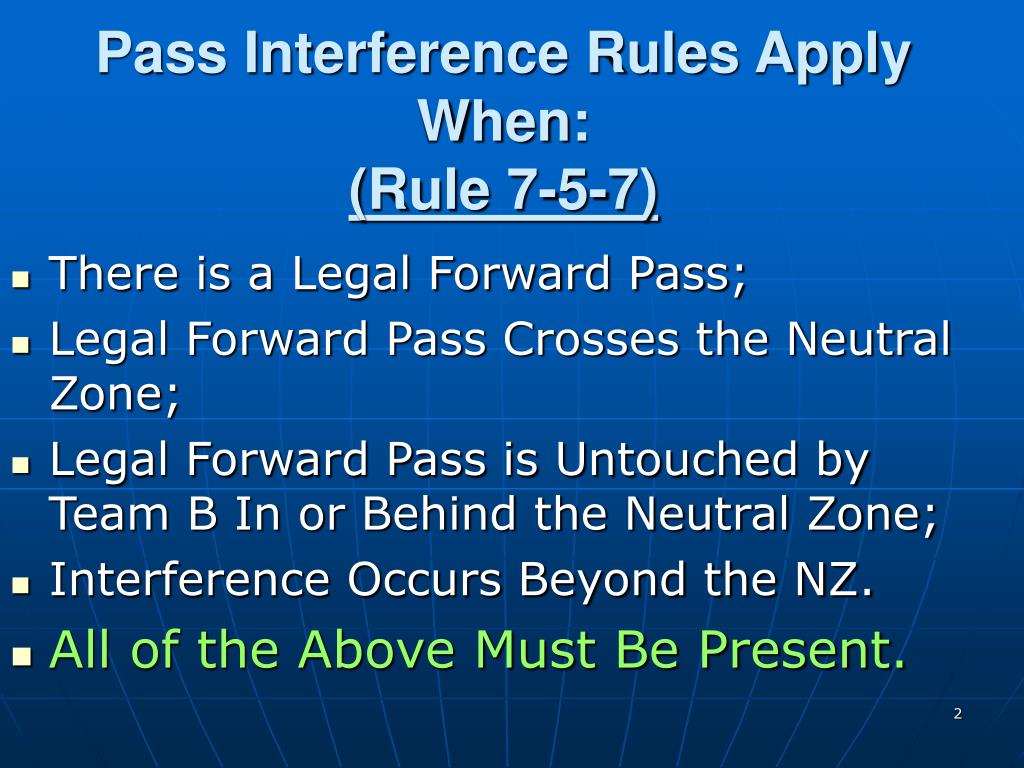 PPT NFHS Pass Interference PowerPoint Presentation, free download
