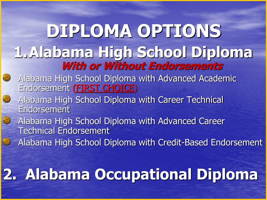 PPT FIRST CHOICE ALABAMA HIGH SCHOOL GRADUATES OF THE FUTURE