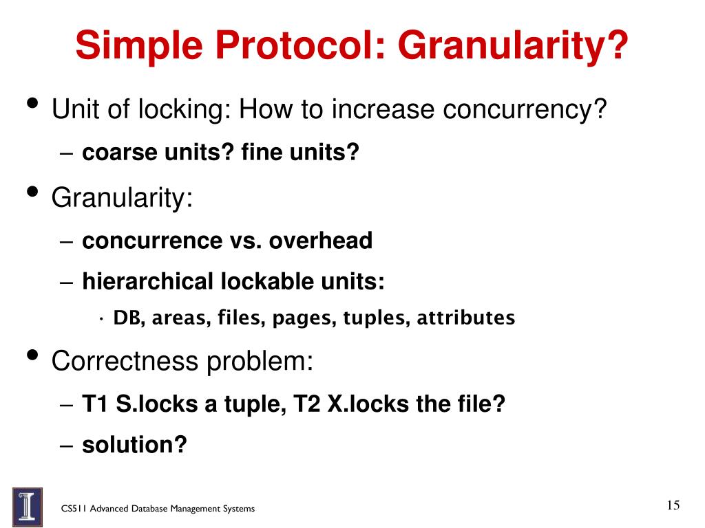 PPT Lecture 10 Granularity of Locks & Degrees of Consistency