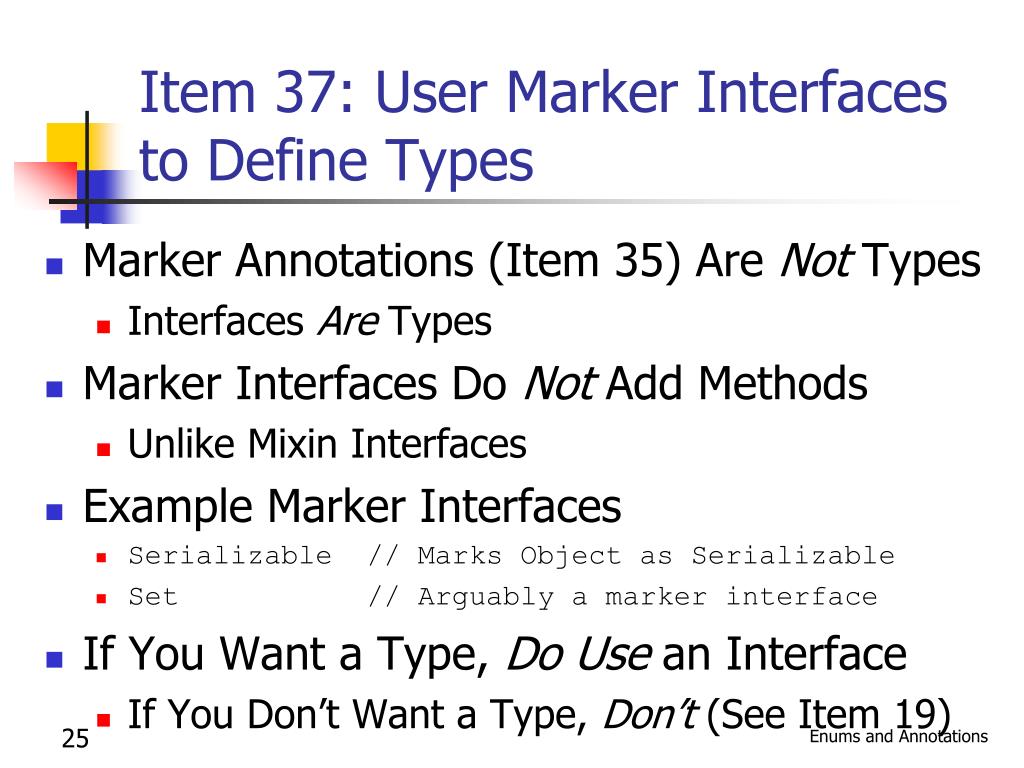 PPT Effective Java, Chapter 6 Enums and Annotations PowerPoint