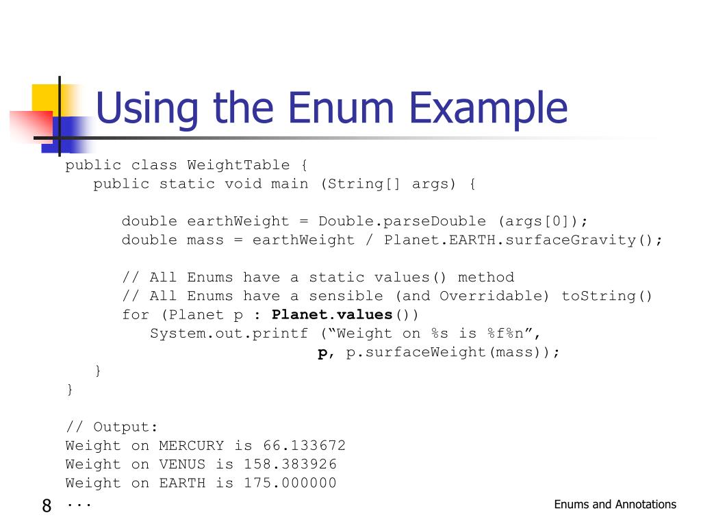 PPT Effective Java, Chapter 6 Enums and Annotations PowerPoint