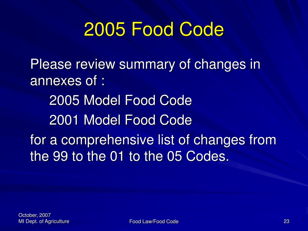 PPT Michigan Food Law 2007 Update PowerPoint Presentation, free