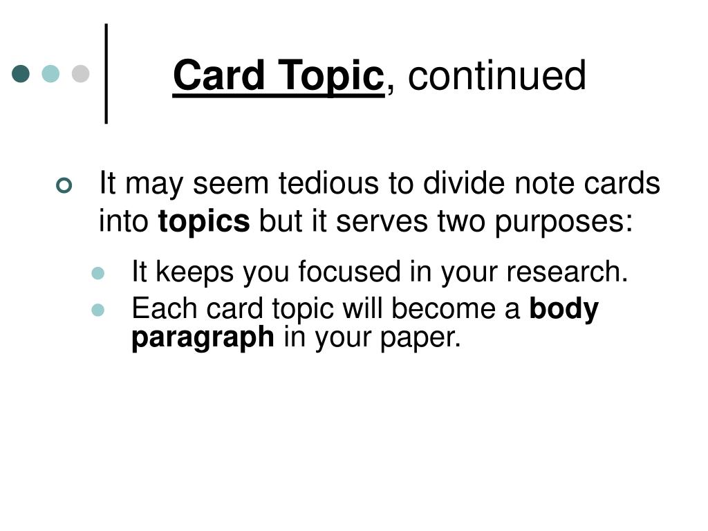 PPT The Note Card System PowerPoint Presentation, free download ID