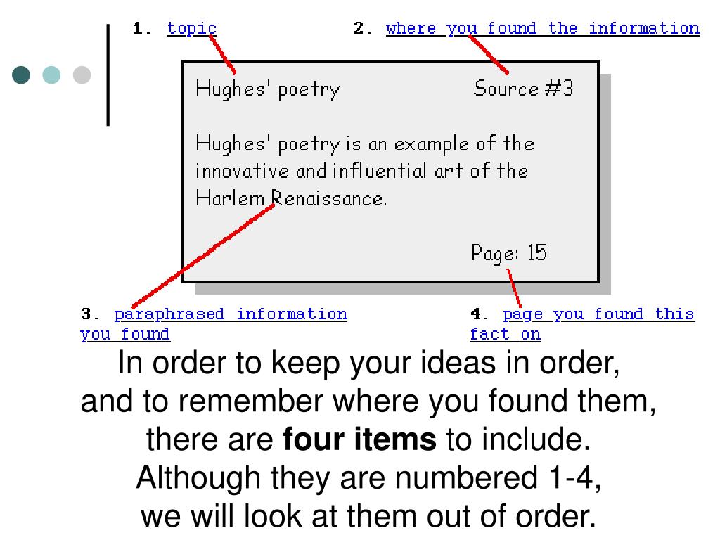 PPT The Note Card System PowerPoint Presentation, free download ID