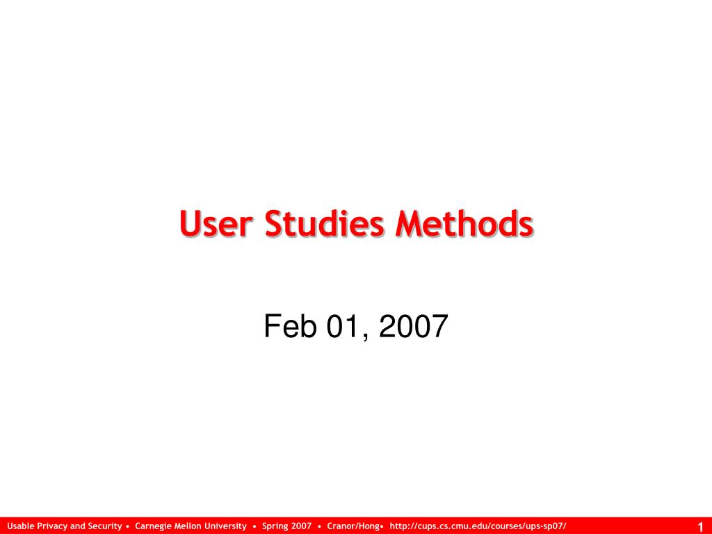 PPT User Studies Methods PowerPoint Presentation, free download ID