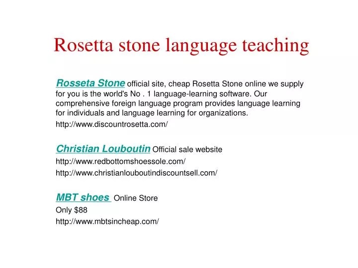 PPT rosettastone PowerPoint Presentation, free download ID362039