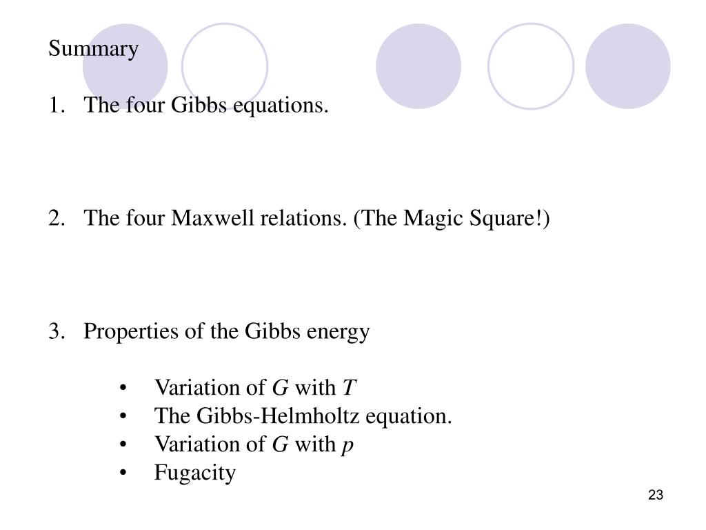 gas laws magic square