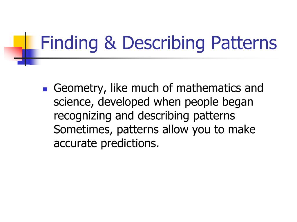 PPT Patterns and Inductive Reasoning PowerPoint Presentation, free