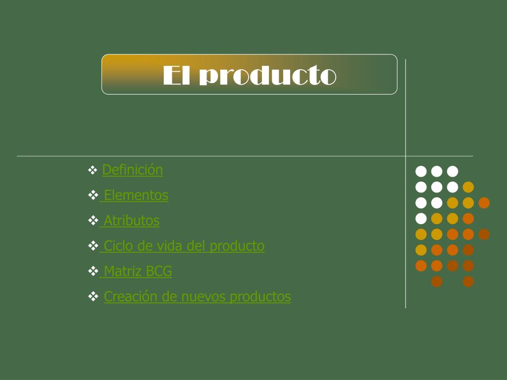 PPT El producto PowerPoint Presentation, free download