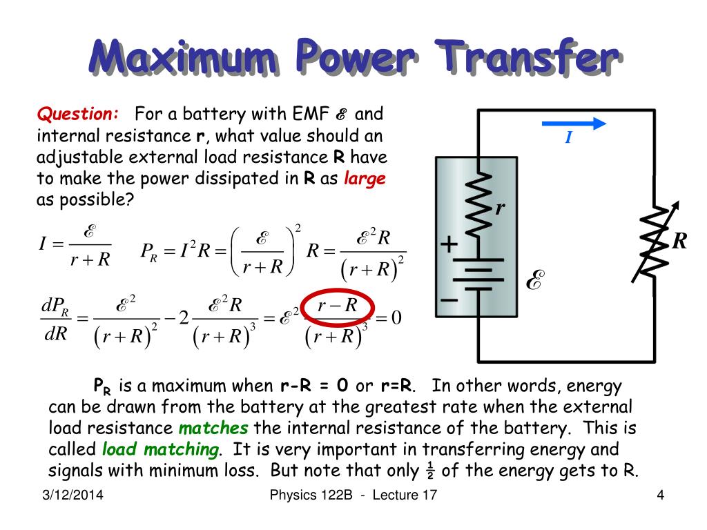 PPT Physics 122B Electricity and PowerPoint Presentation