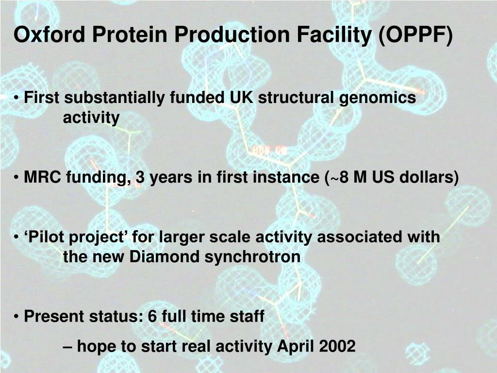 PPT The MRC Oxford Protein Production Facility towards large scale
