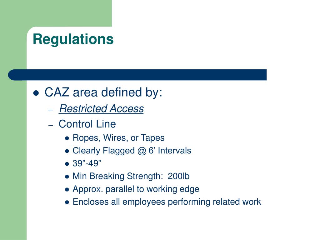 PPT CAZ (Controlled Access Zones) PowerPoint Presentation ID36818