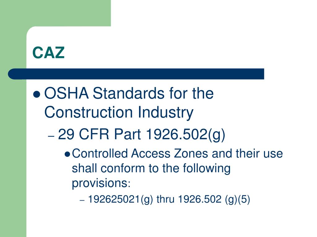 PPT CAZ (Controlled Access Zones) PowerPoint Presentation ID36818