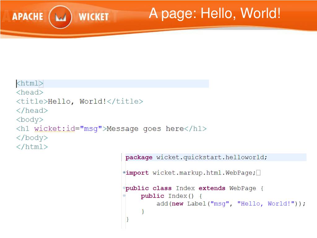 PPT Apache Wicket web applications with just Java PowerPoint