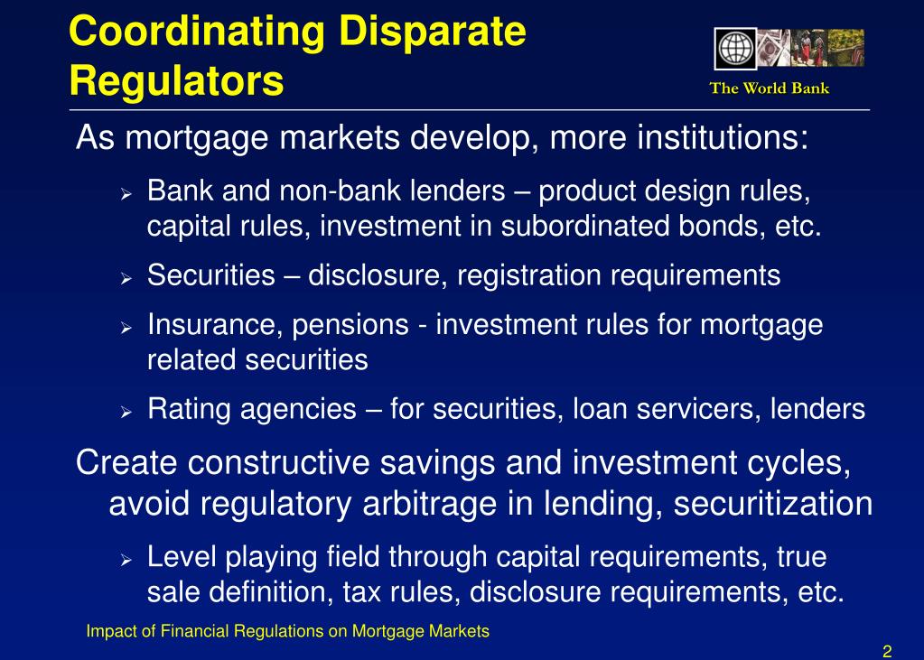 PPT Impact of Financial Regulations on Mortgage Markets PowerPoint