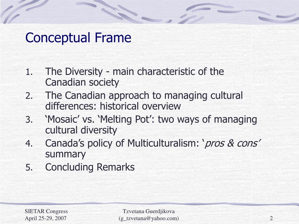 PPT Managing cultural diversity the Canadian experience PowerPoint