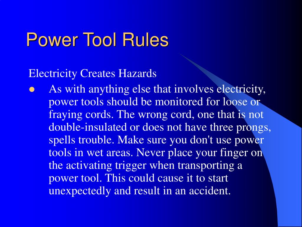 PPT Power Tool Safety PowerPoint Presentation, free download ID370705