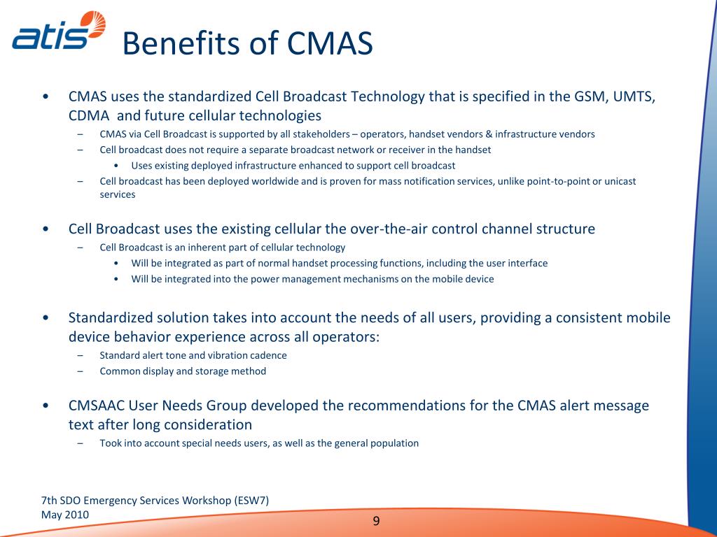 PPT Commercial Mobile Alert System Status Update PowerPoint