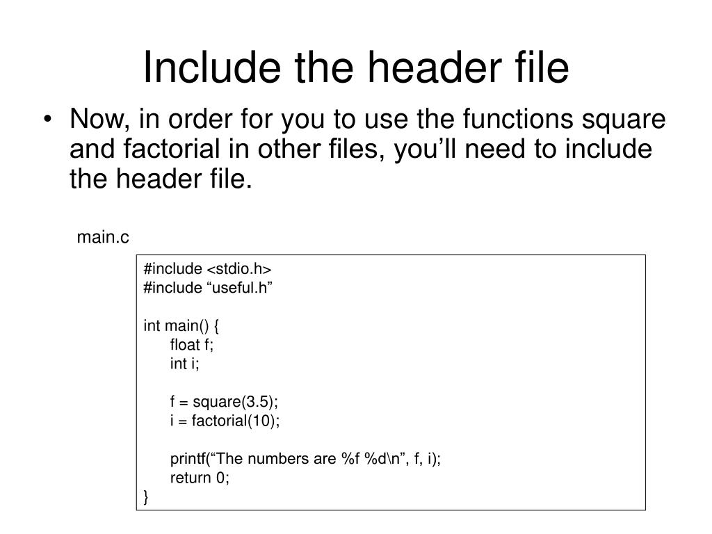 PPT Header Files, Preprocessor PowerPoint Presentation, free download