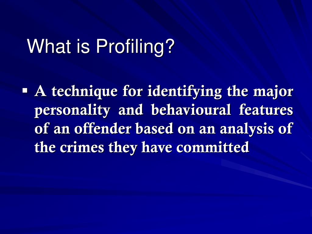 PPT Profiling PowerPoint Presentation, free download ID373107