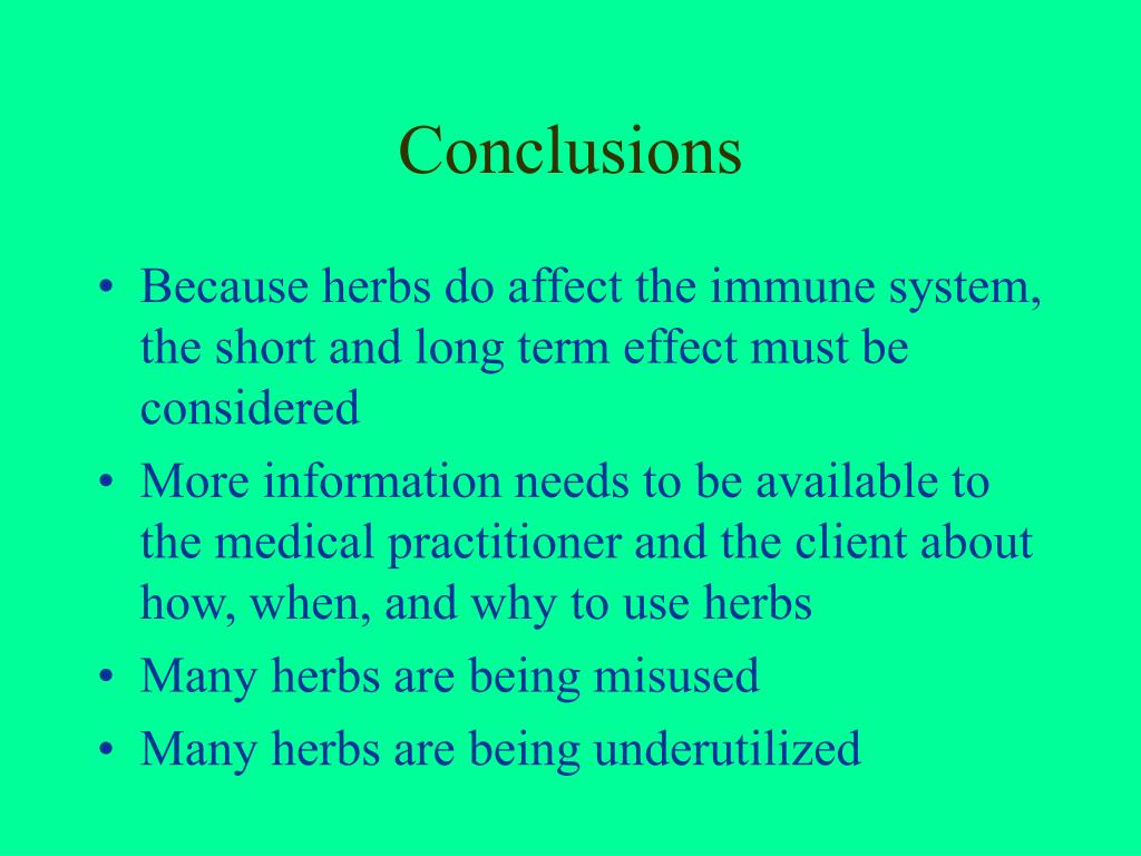 PPT Nourishing The Immune System Do Herbs Really Work? PowerPoint Presentation ID373747