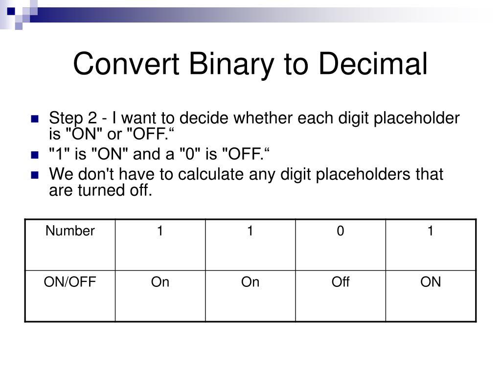 PPT Binary Conversions PowerPoint Presentation, free download ID376444