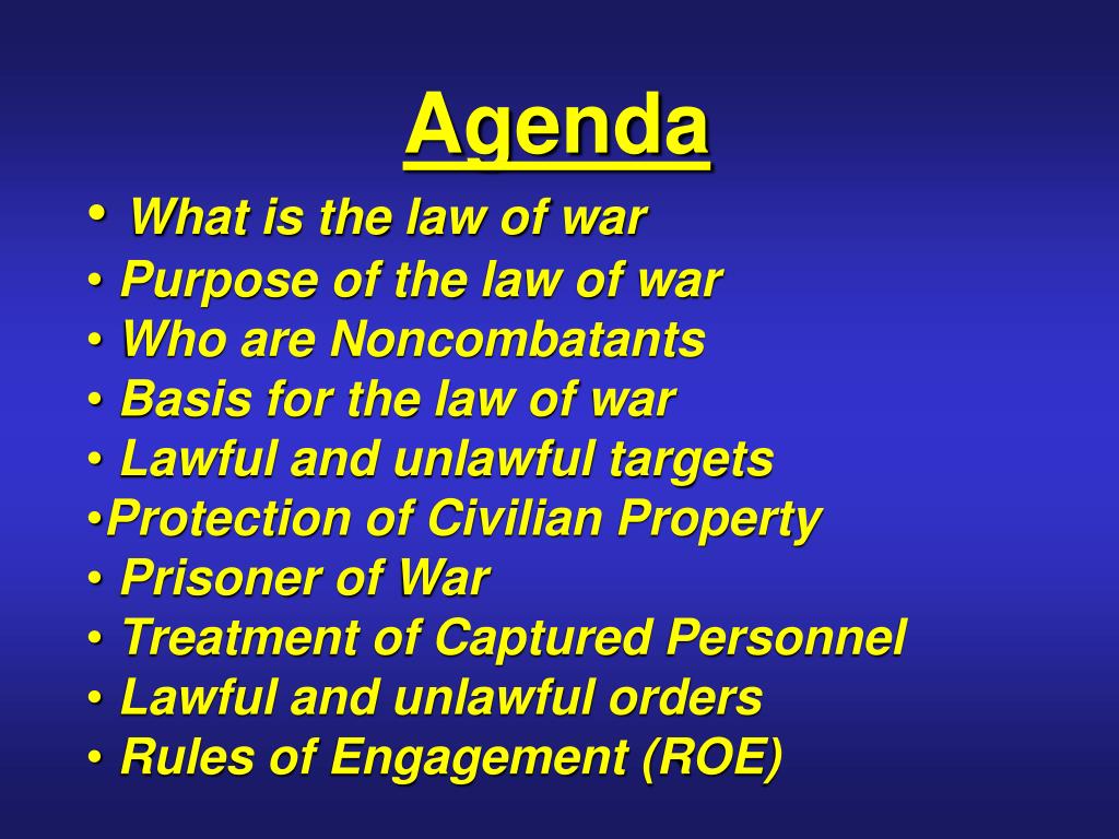 PPT Law of Land Warfare PowerPoint Presentation, free download ID