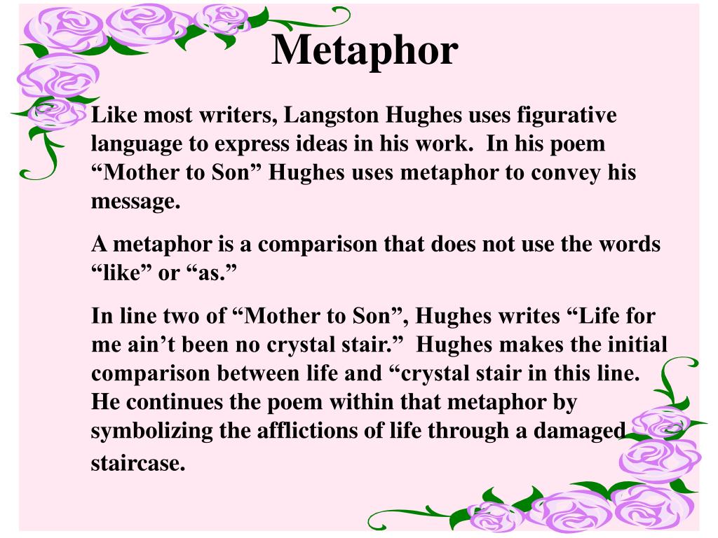 PPT Mother to Son by Langston Hughes PowerPoint