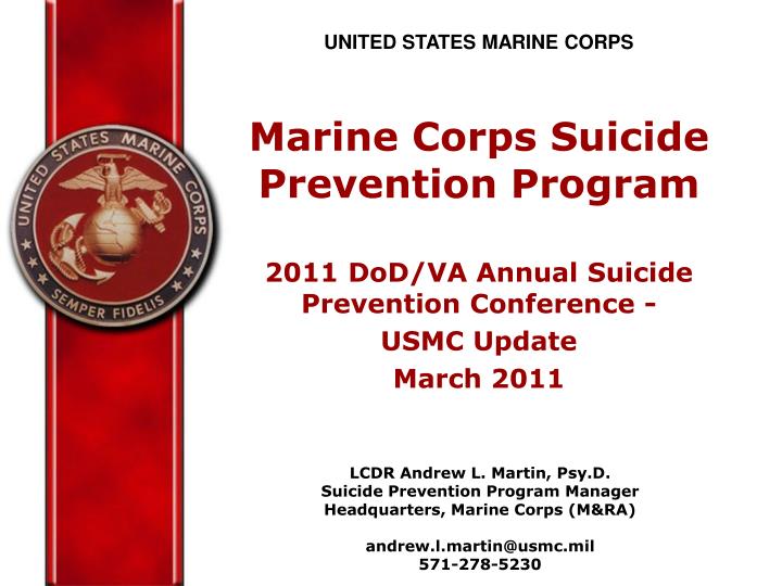PPT United States Marine Corps United States Marine Corps Suicide Prevention