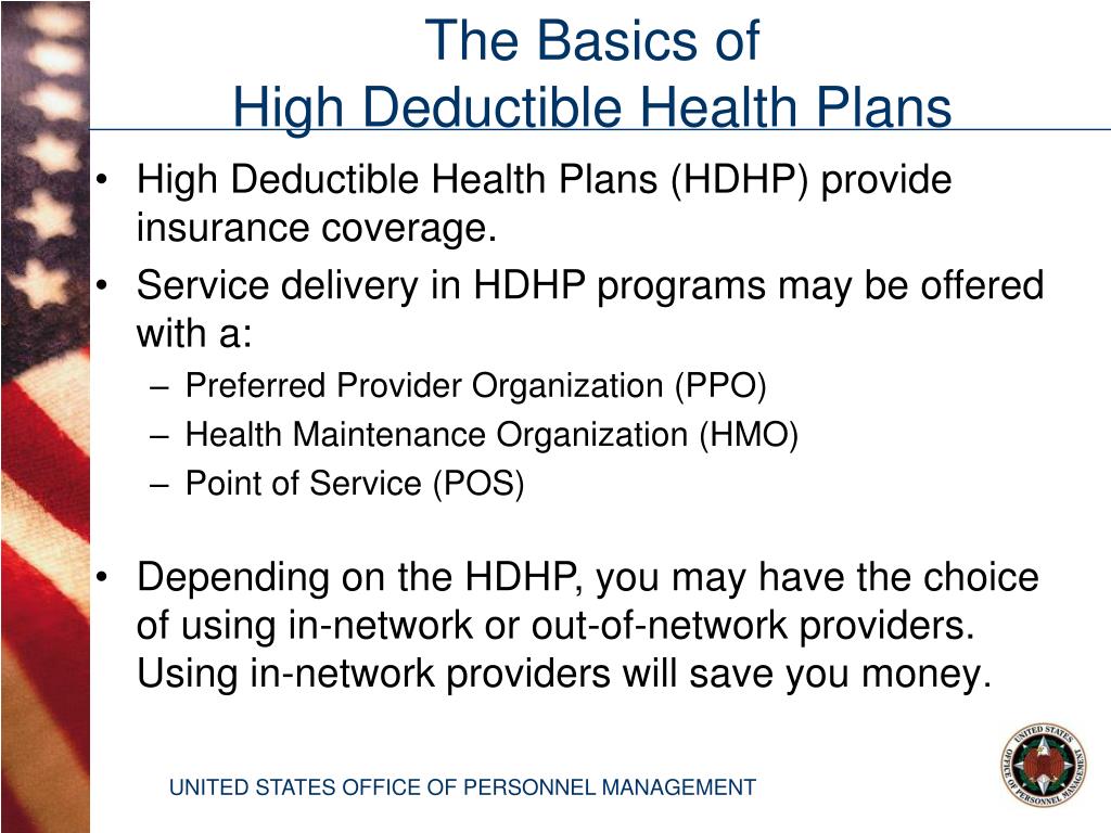 PPT Understanding High Deductible Health Plans and the Role of