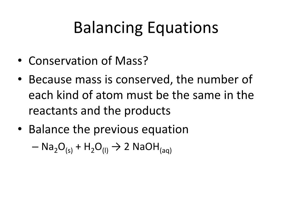PPT Chemical Equations PowerPoint Presentation, free download ID379168