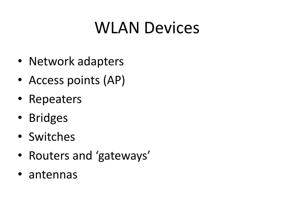 PPT Chapter 3 Wireless Network Devices PowerPoint Presentation, free