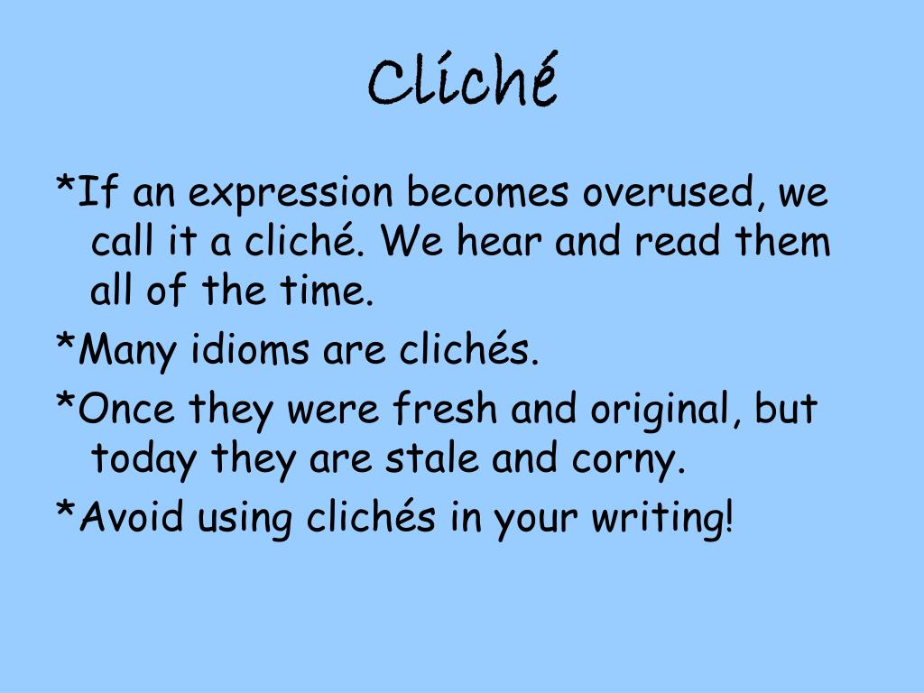 PPT Idioms vs. Clichés PowerPoint Presentation, free download ID380005