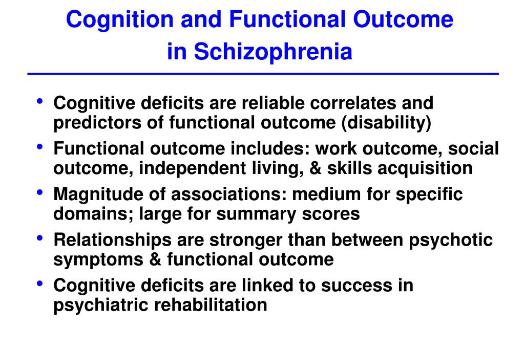 PPT Cognitive Impairment in Schizophrenia PowerPoint Presentation