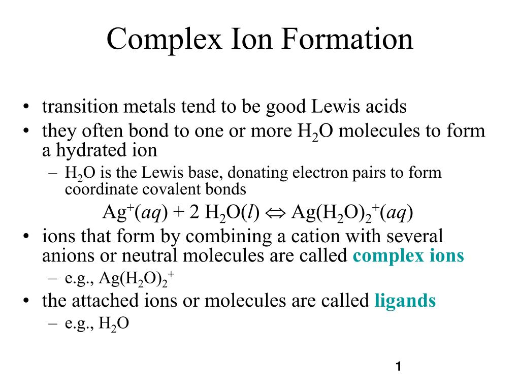 PPT Complex Ion Formation PowerPoint Presentation, free download ID