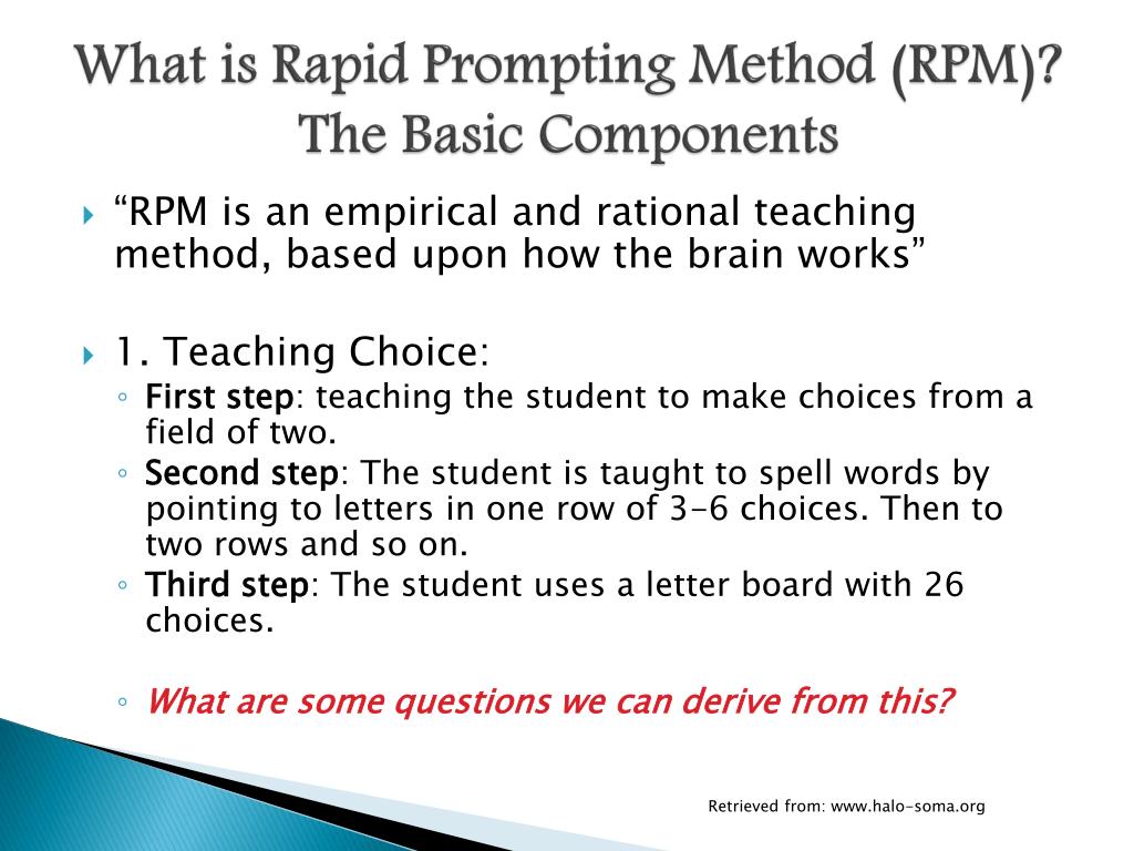 PPT A Review of Rapid Prompting Method and Prompt Therapy for Autism