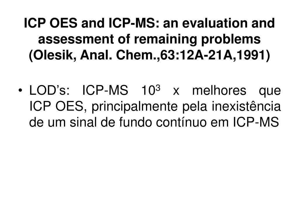 PPT Espectrometria de massa com fonte de plasma induzido Fundamentos