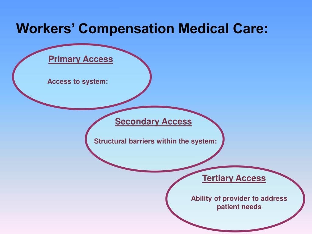 PPT Access to Medical Care for WorkRelated Injuries and Illnesses