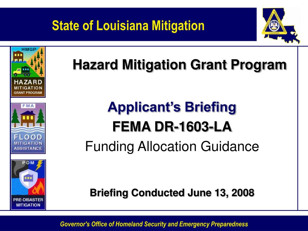 PPT Hazard Mitigation Grant Program PowerPoint Presentation, free