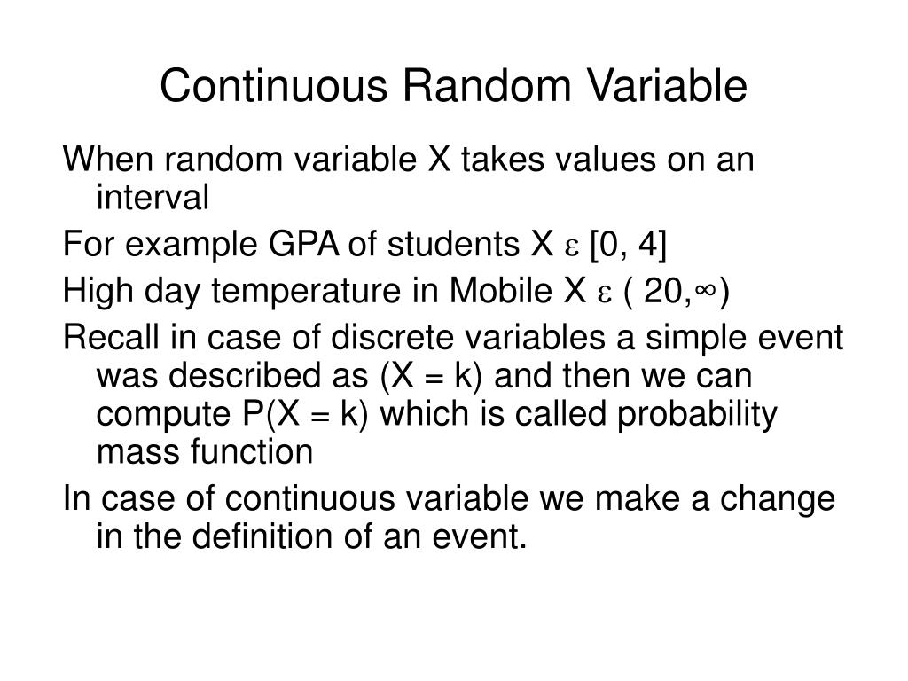 PPT Continuous Random Variables Chapter 5 PowerPoint Presentation