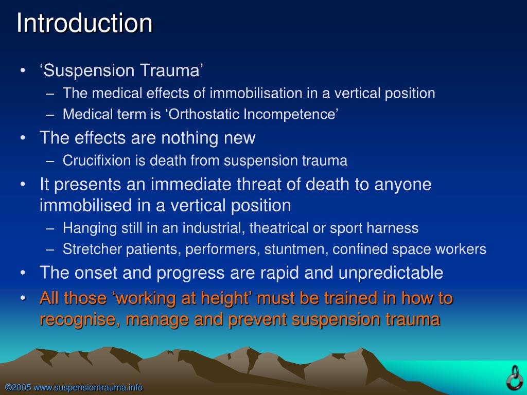 PPT SUSPENSION TRAUMA PowerPoint Presentation, free download ID388391