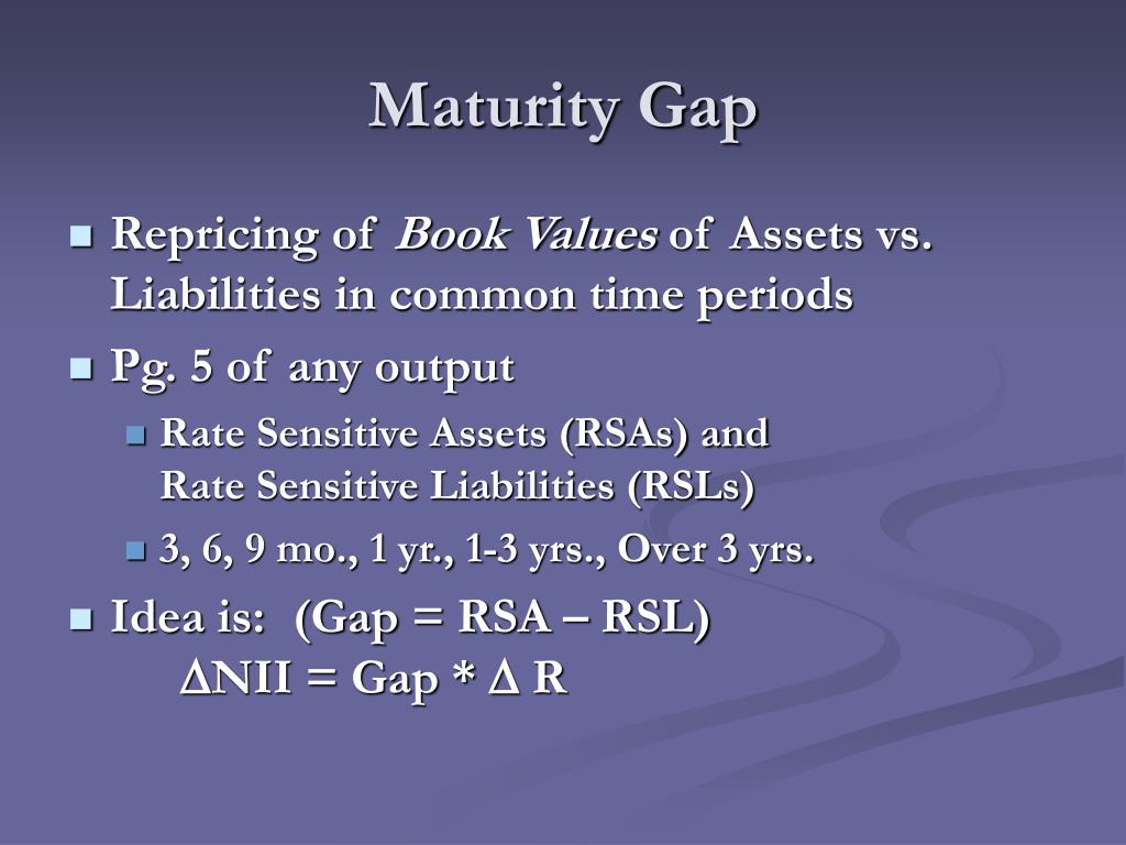 PPT Interest/Maturity Gap and Sensitivity PowerPoint Presentation
